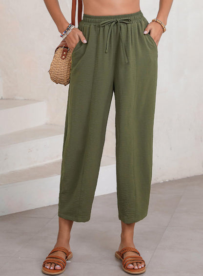 Women's Loose Fit Light Trousers Ivyshape