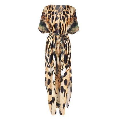 Women's Kaftan Cover-Up with Lively Animal Design Ivyshape