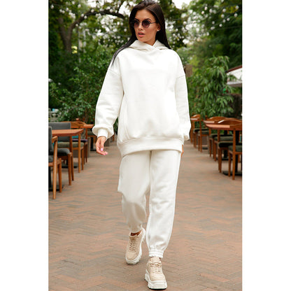 Women's cozy hooded jumpsuit made of soft fleece Ivyshape