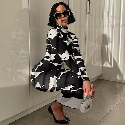 Women Long Sleeve Mock Neck Bodycon Dress Ivyshape