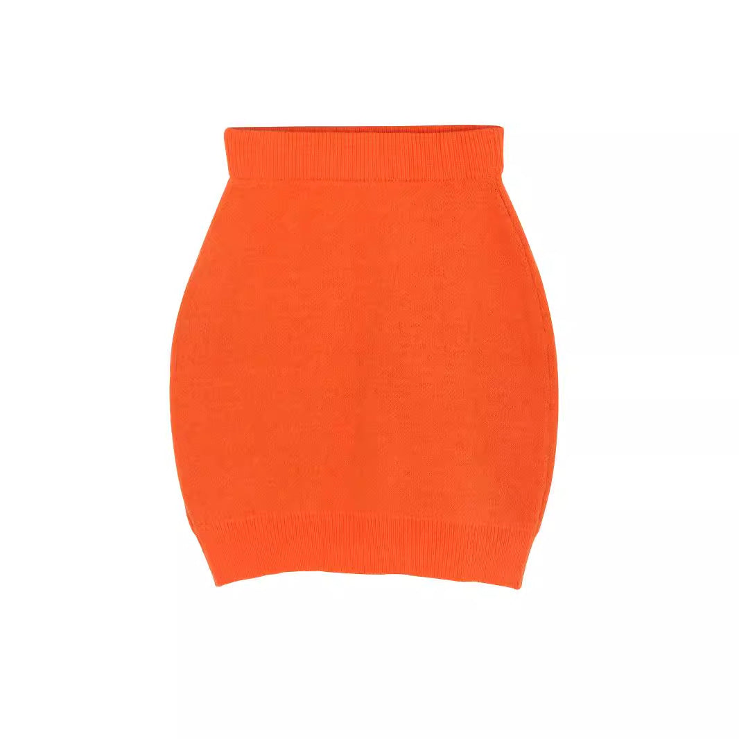 Women's knitted dress with romantic balloon sleeves and trendy pattern Ivyshape