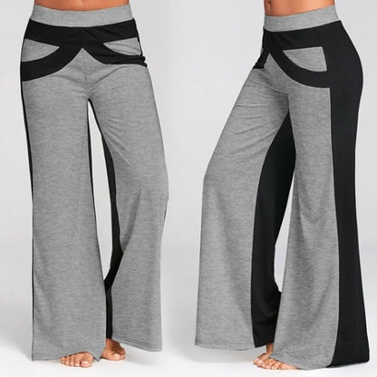 Women Loose Sports Pants with Contrasting Seams Ivyshape