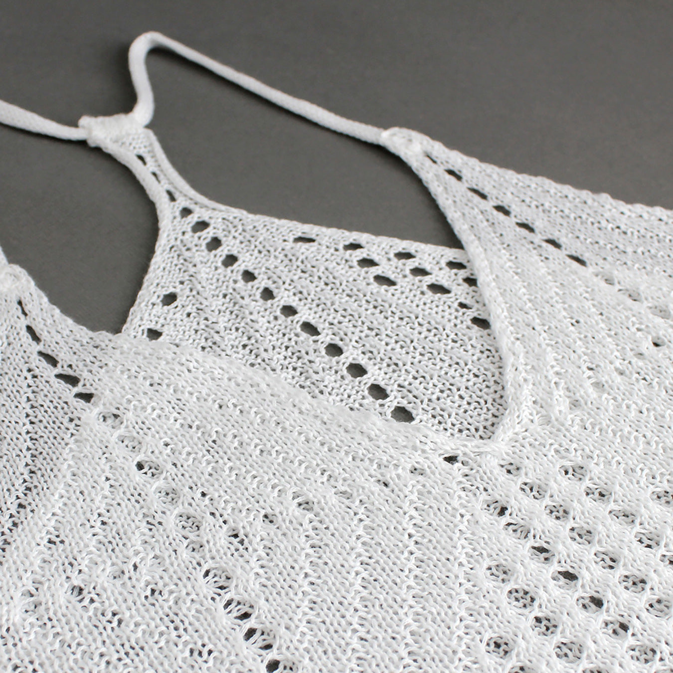 Ladies Crochet Beach Dress with Intricate Hole Pattern Ivyshape