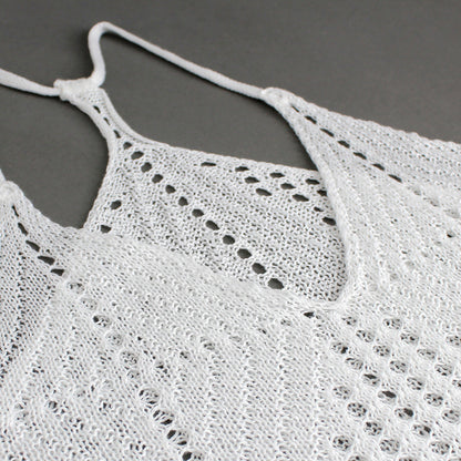 Ladies Crochet Beach Dress with Intricate Hole Pattern Ivyshape