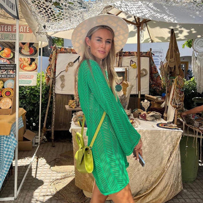 Ladies airy crochet beach pullover Ivyshape