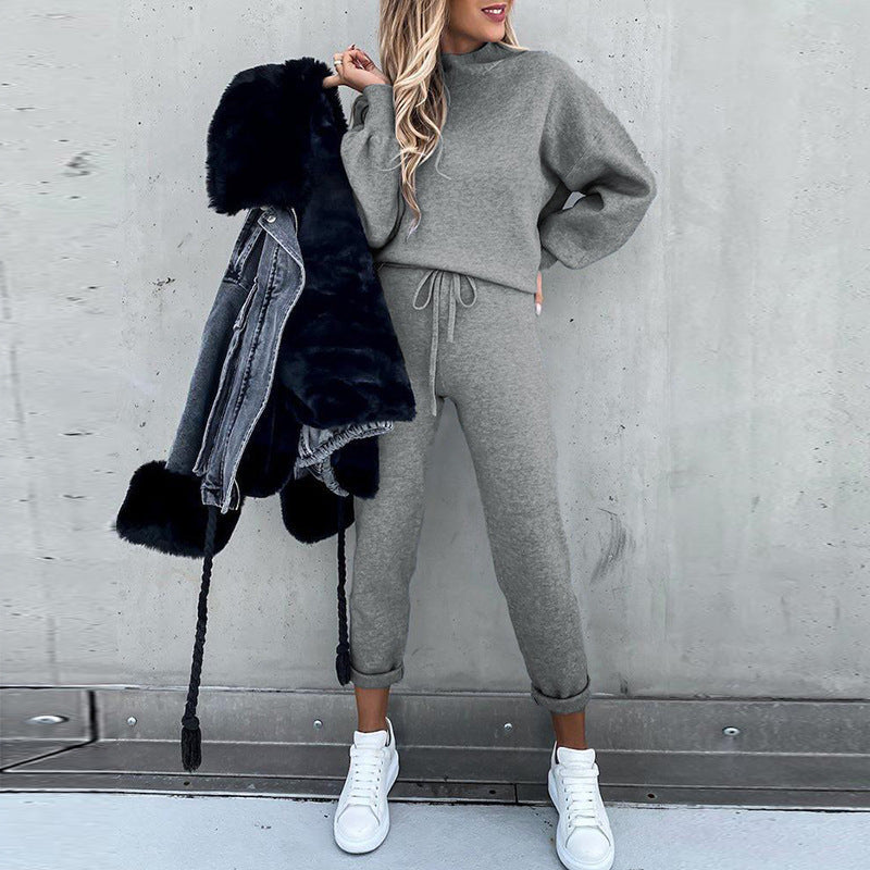 Women's Comfortable Lounge Suit with Loose Fit and Elastic Waist Ivyshape
