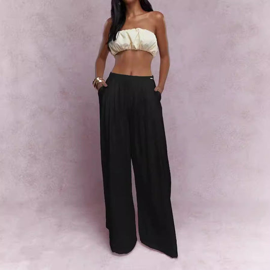 Ladies Elegant Pleated Maxi Skirt Ivyshape