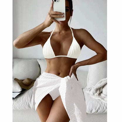 Women's Triangle Bikini Set with Airy Wrap Tube Ivyshape