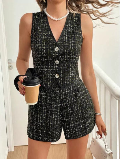Women's elegant overall with button details Ivyshape