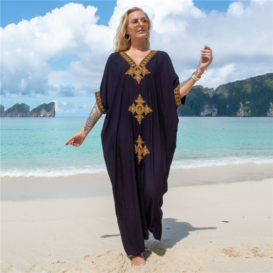 Ladies elegant kaftan with elaborate embroidery Ivyshape