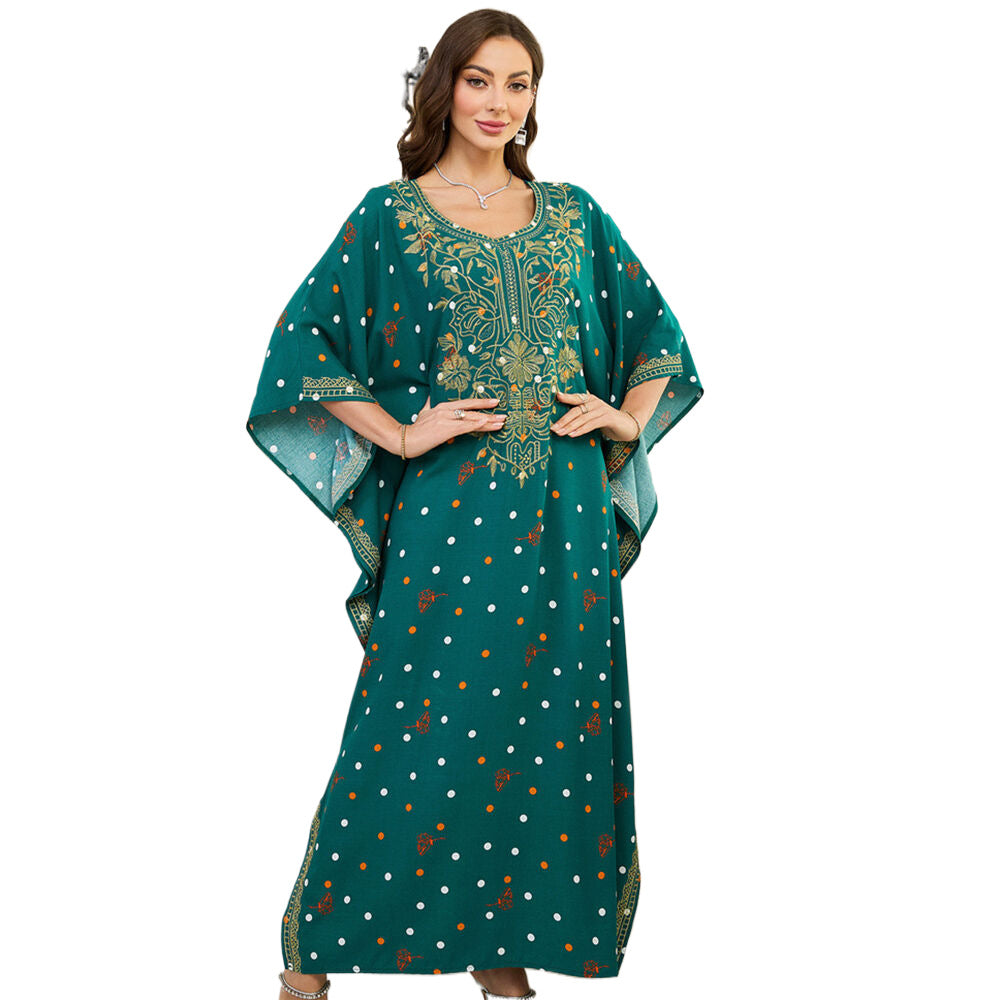 Women Elegant Maxi Dress with Artistic Embroidery Details Ivyshape
