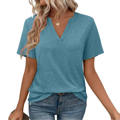 Women V-Neck Casual T-Shirt Ivyshape