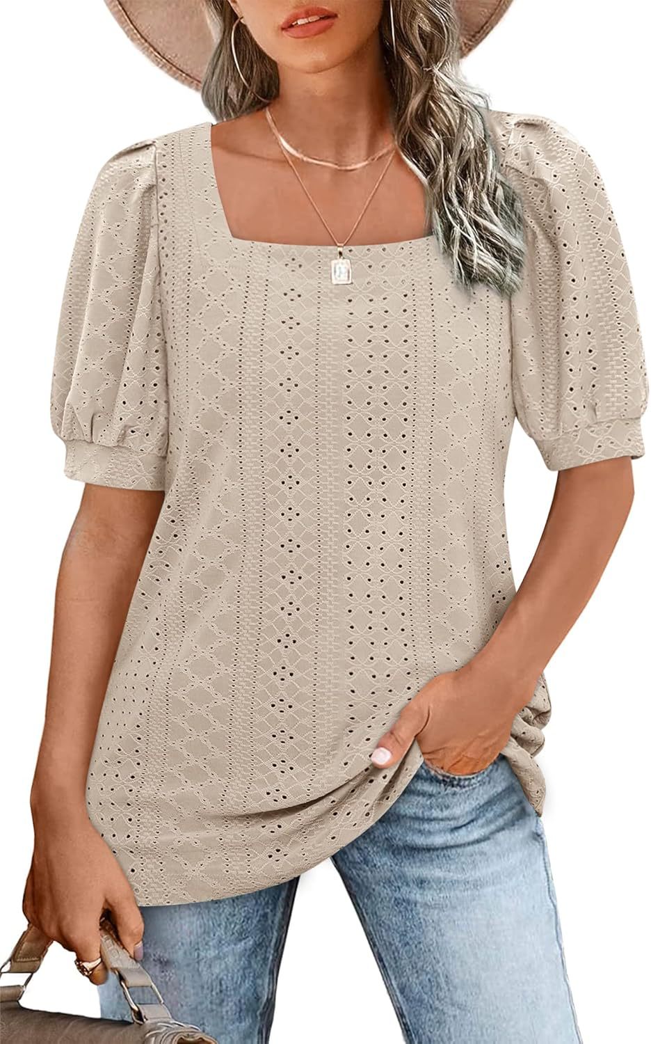 Ladies Elegant Puff Sleeve Blouse Ivyshape