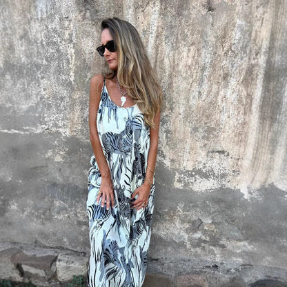 Womens Casual Tie-Dye Maxi Dress Ivyshape