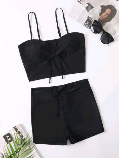 Women Bikini Set with Crop Top and Adjustable Waist Ivyshape