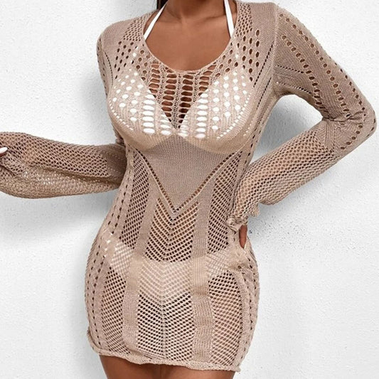 Women's Knit Mesh Dress with Breathable Fit and Fashionable Cut Ivyshape