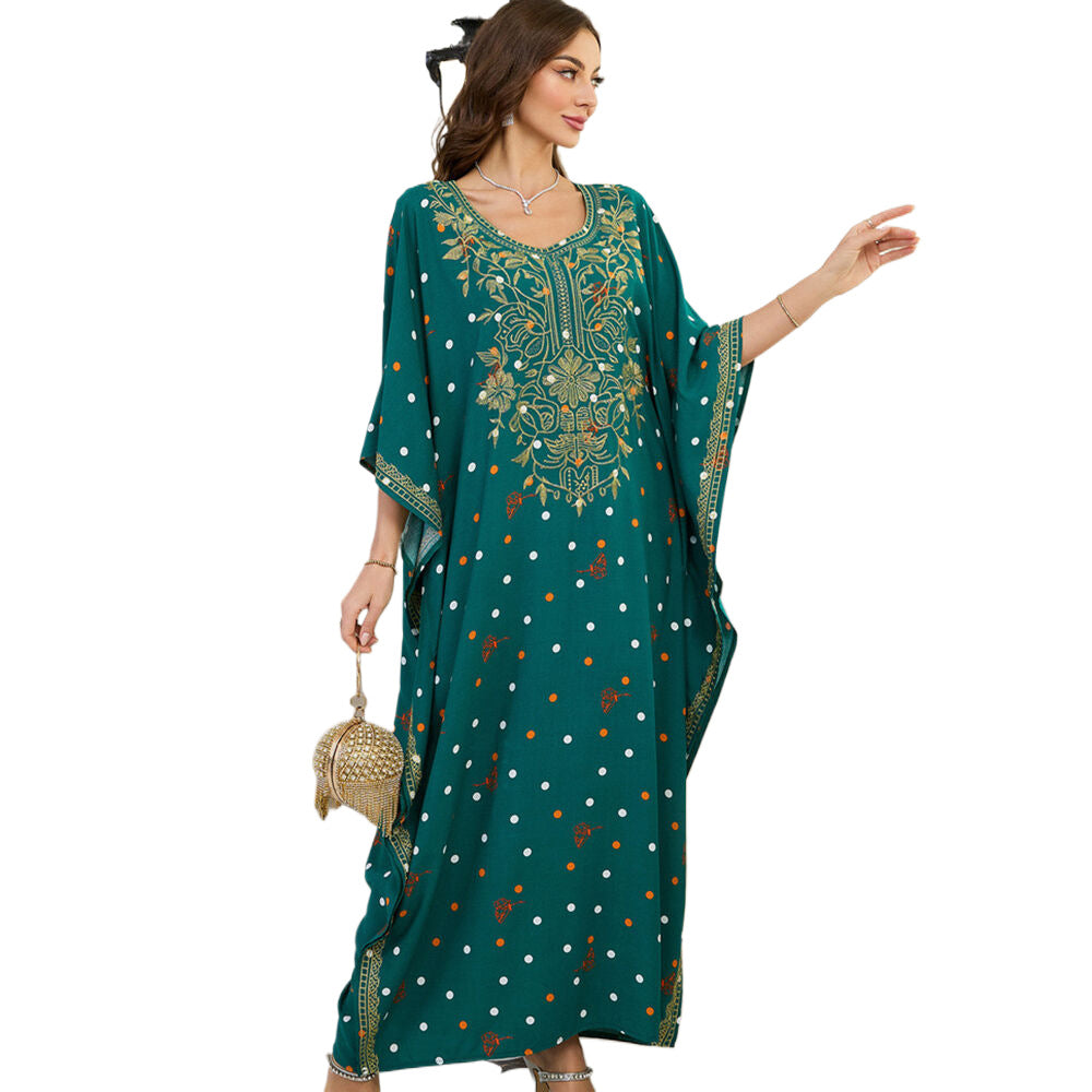Women Elegant Maxi Dress with Artistic Embroidery Details Ivyshape