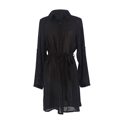 Women's beach cover-up with decorative button details and playful cut Ivyshape