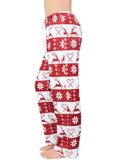 Ladies Relaxed Fit Leopard Print Lounge Pants Ivyshape