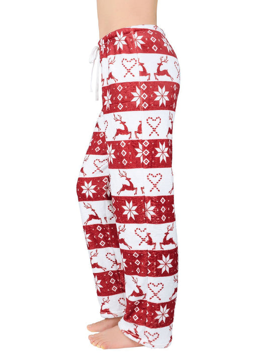 Ladies Relaxed Fit Leopard Print Lounge Pants Ivyshape