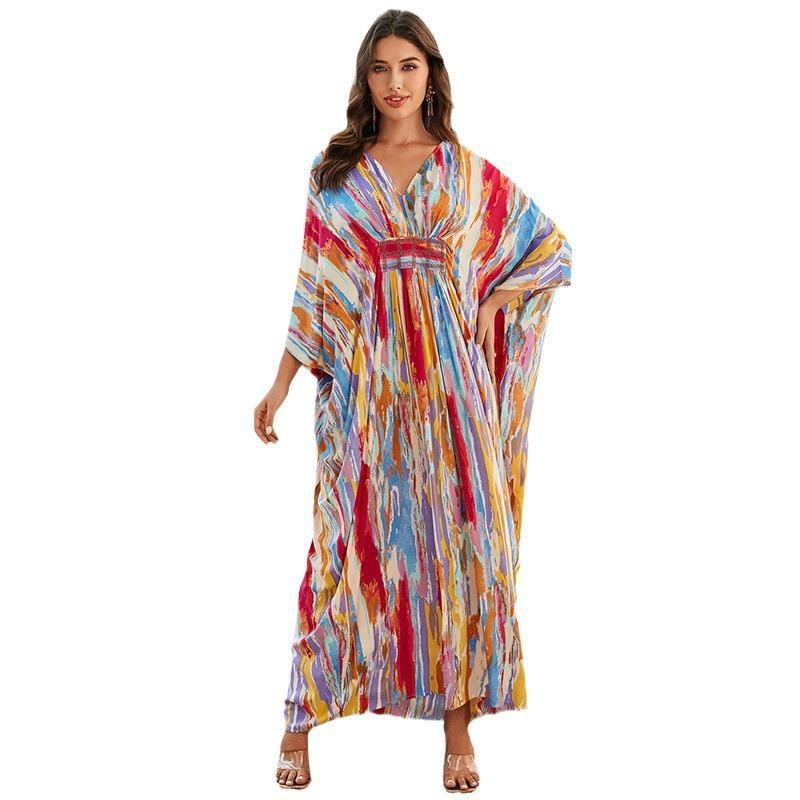 Women's Long Beach Robe with Flowing Silhouette Ivyshape