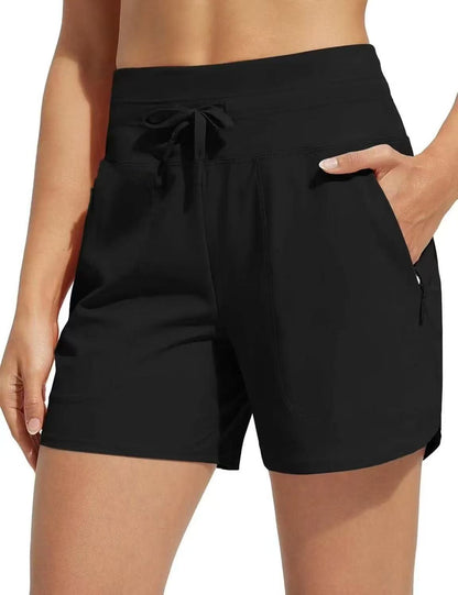 Women High-Performance Active Shorts with adjustable waistband Ivyshape