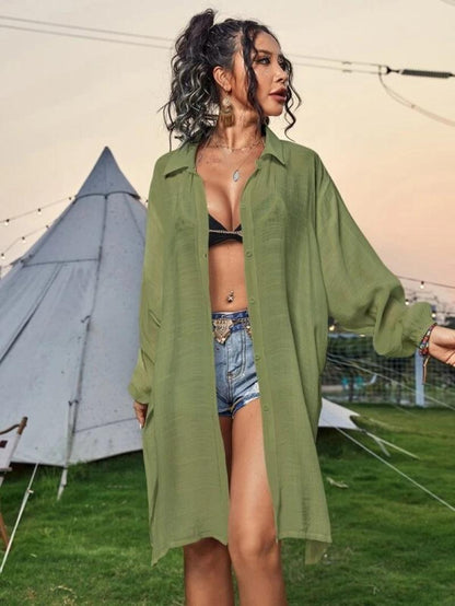 Women casual shirt dress Ivyshape