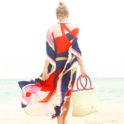 Women's Maxi Kaftan with Artistic Pattern and Flowing Cut Ivyshape