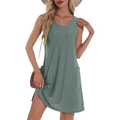 Ladies Summer Comfort Pocket Dress Ivyshape