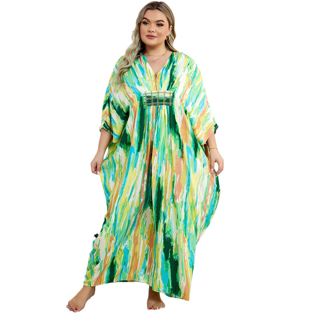Women's Long Beach Robe with Flowing Silhouette Ivyshape