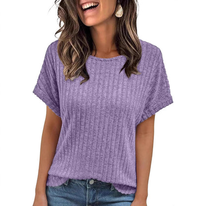 Women Ribbed Knit Top Ivyshape