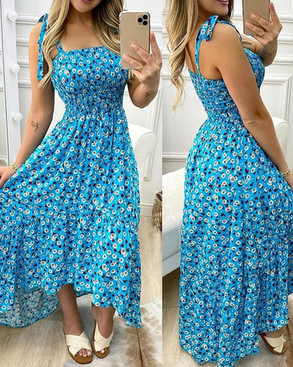 Women's maxi dress with narrow waist and adjustable straps Ivyshape