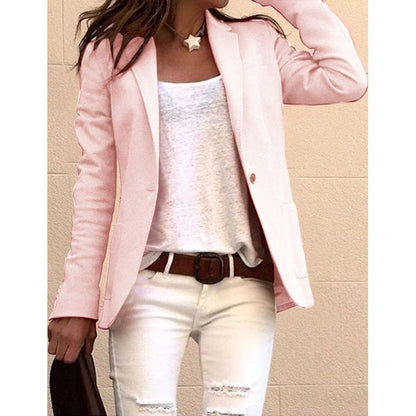 Women's elegant cut blazer with fine texture and modern details Ivyshape