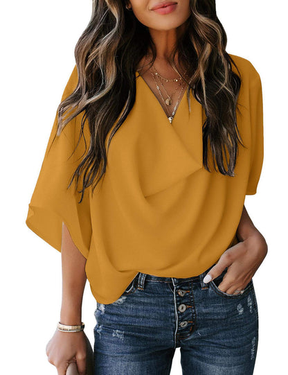 Ladies Airy Oversize Blouse Ivyshape