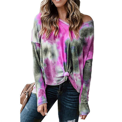 Ladies Comfortable and Casual Knit Blouse with Asymmetrical Hem Ivyshape