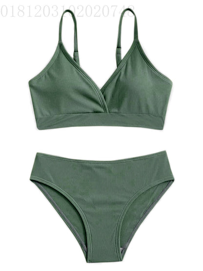 Women's bikini set in modern wrap style with adjustable straps Ivyshape