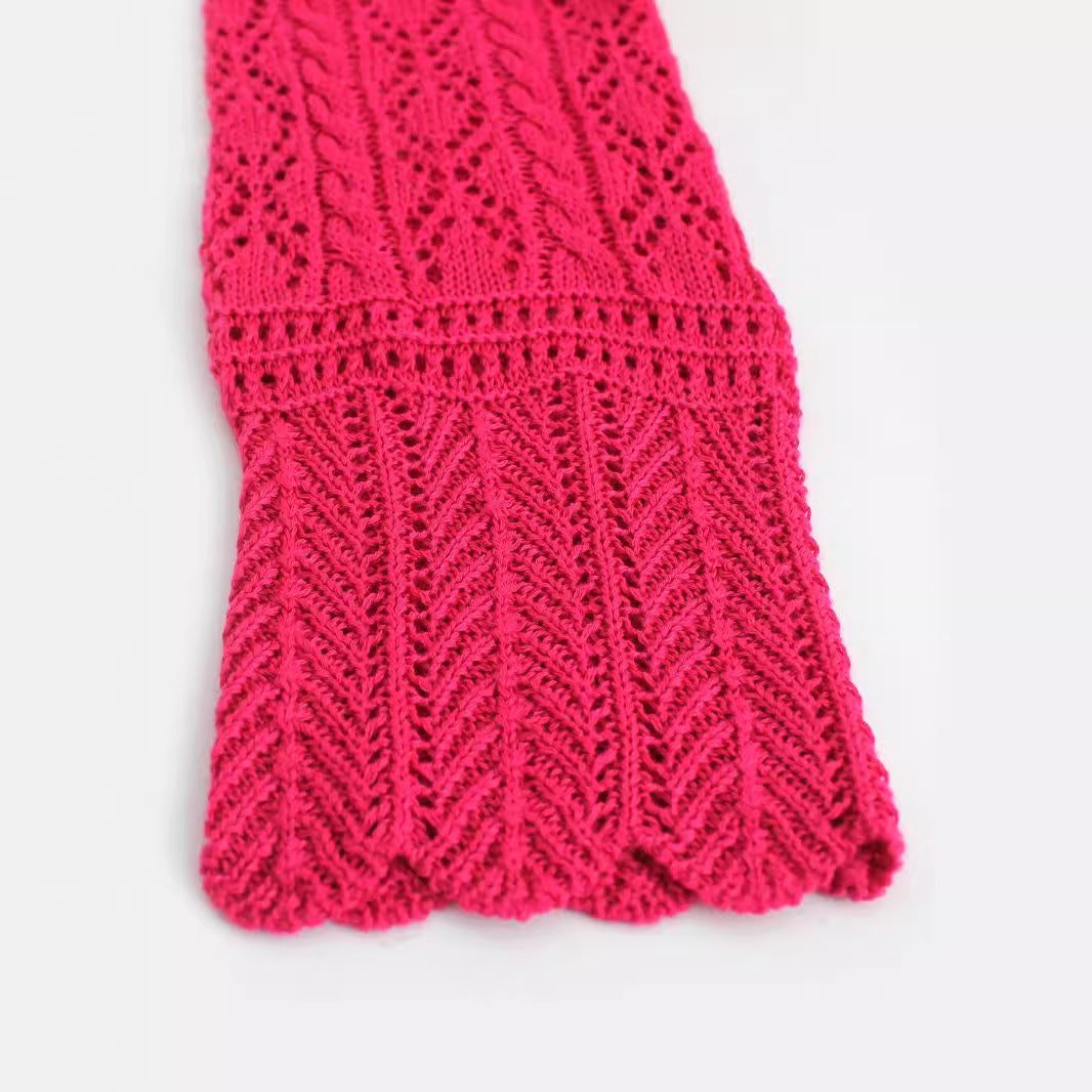 Women airy crochet blouse with deep V-neck and wide flared sleeves Ivyshape