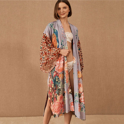 Women’s Kimono with Floral Patterns Ivyshape