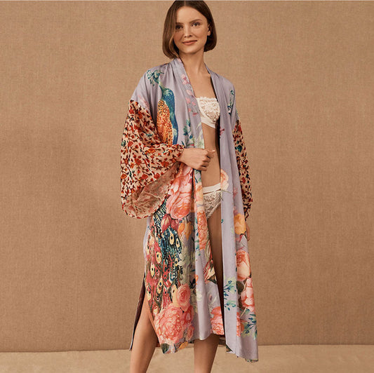 Women’s Kimono with Floral Patterns Ivyshape