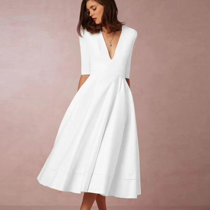 Diana - Abito midi con scollo a V