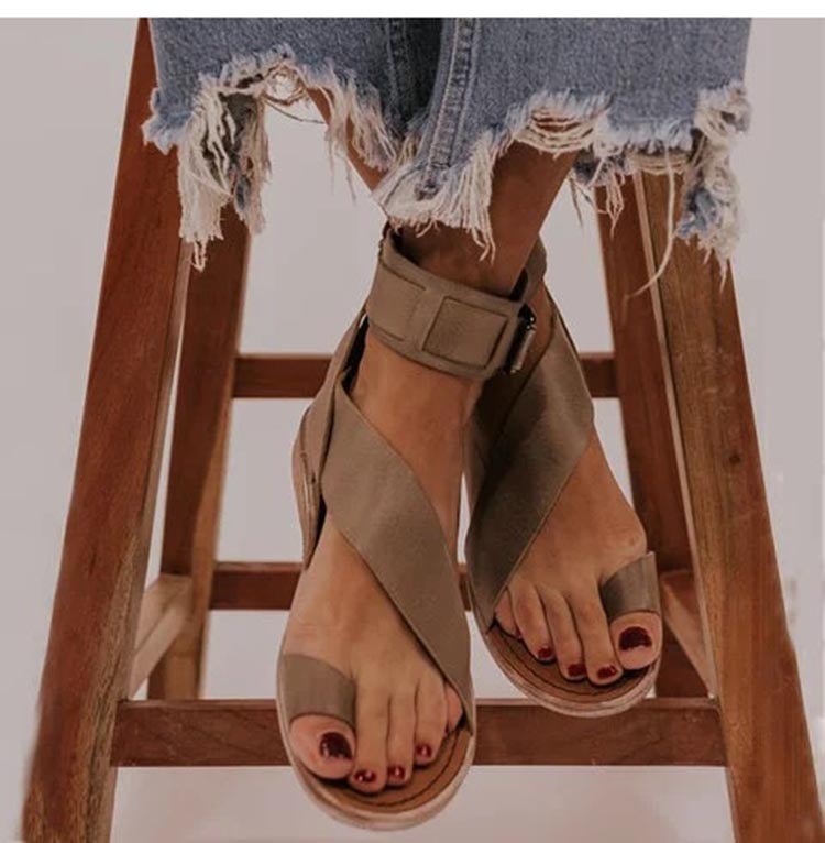 Nahara™ | Cross-Strap Ankle Sandals