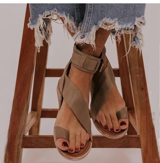 Nahara™ | Cross-Strap Ankle Sandals