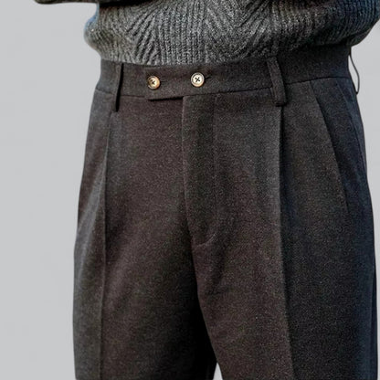 Howard | Pantaloni Eleganti a Vita Alta con Risvolto