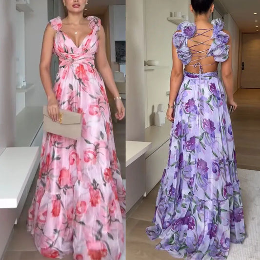 Valentina™ | Ruffle Strap Floral Gown