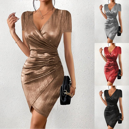 Dalila | Abito avvolto con scollo a V e spacco