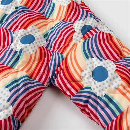 Allegra | Giacca Trapuntata Multicolore con Motivo Floreale