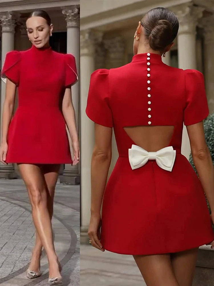 Lidia | Mini abito con papillon