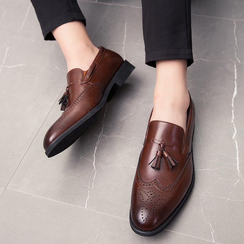 Montelino™ | Tassel Brogue Leather Loafers