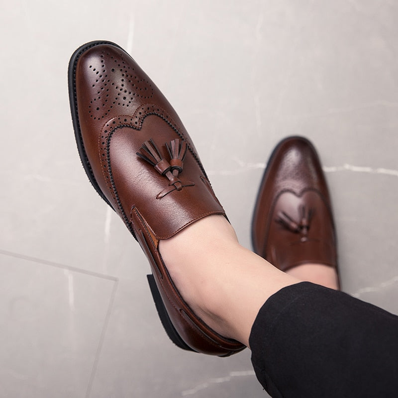 Montelino™ | Tassel Brogue Leather Loafers