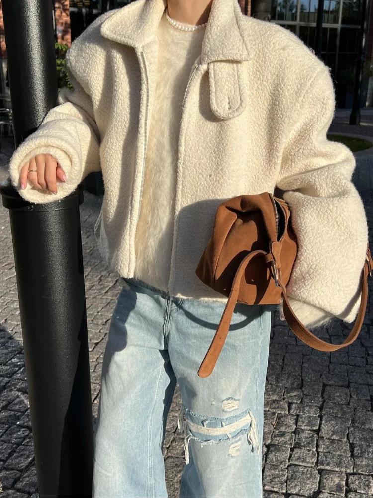 Viky | Chic Lapel Manica lunga Cappotto allentato